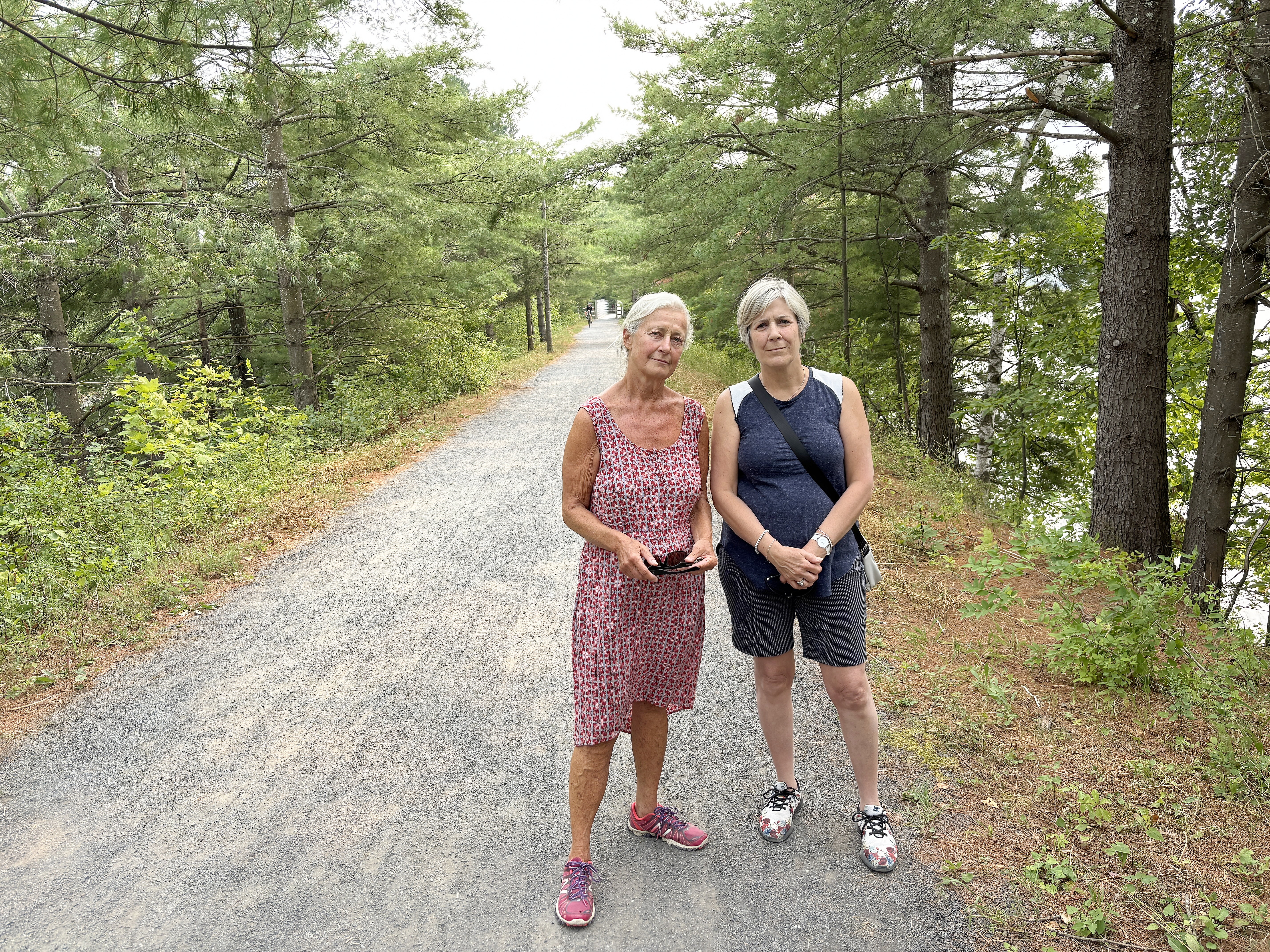 trees Suzanne Lemire and her friend Marie-Michèle Roy, met on the path near the cut trees in Lac-Brome. president bombardier ca had trees